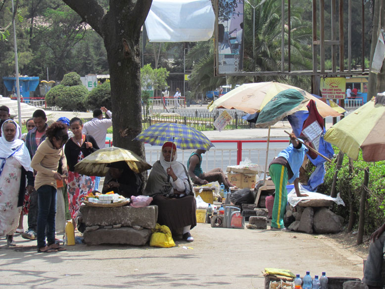 el paraguas. Fundamental en un etiope